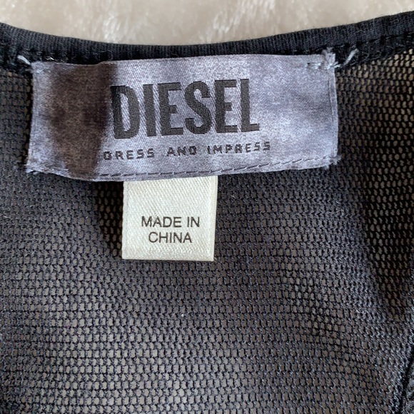 Diesel Cotton Sheer Mesh Racerback Tank Top Size XXS - Picture 3 of 5